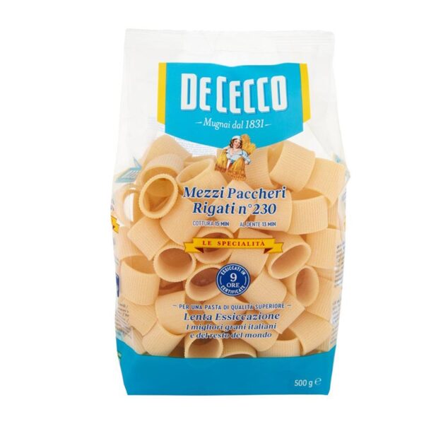 De Cecco Paccheri Rigati 130  Gr500