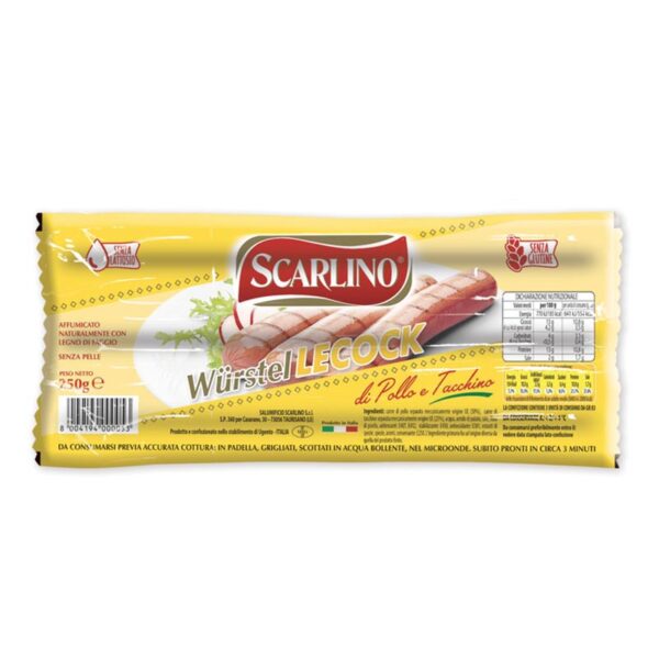 Scarlino Wurstel Lecock Pollo E Tacchino Gr250