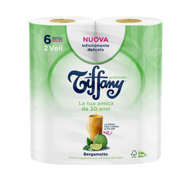 Tiffany Carta Igienica X6 Pz  Bergamotto