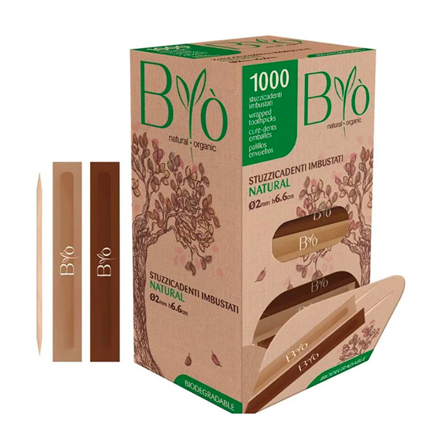Byo Stuzzicadenti Imbustati singolarmente  x1000